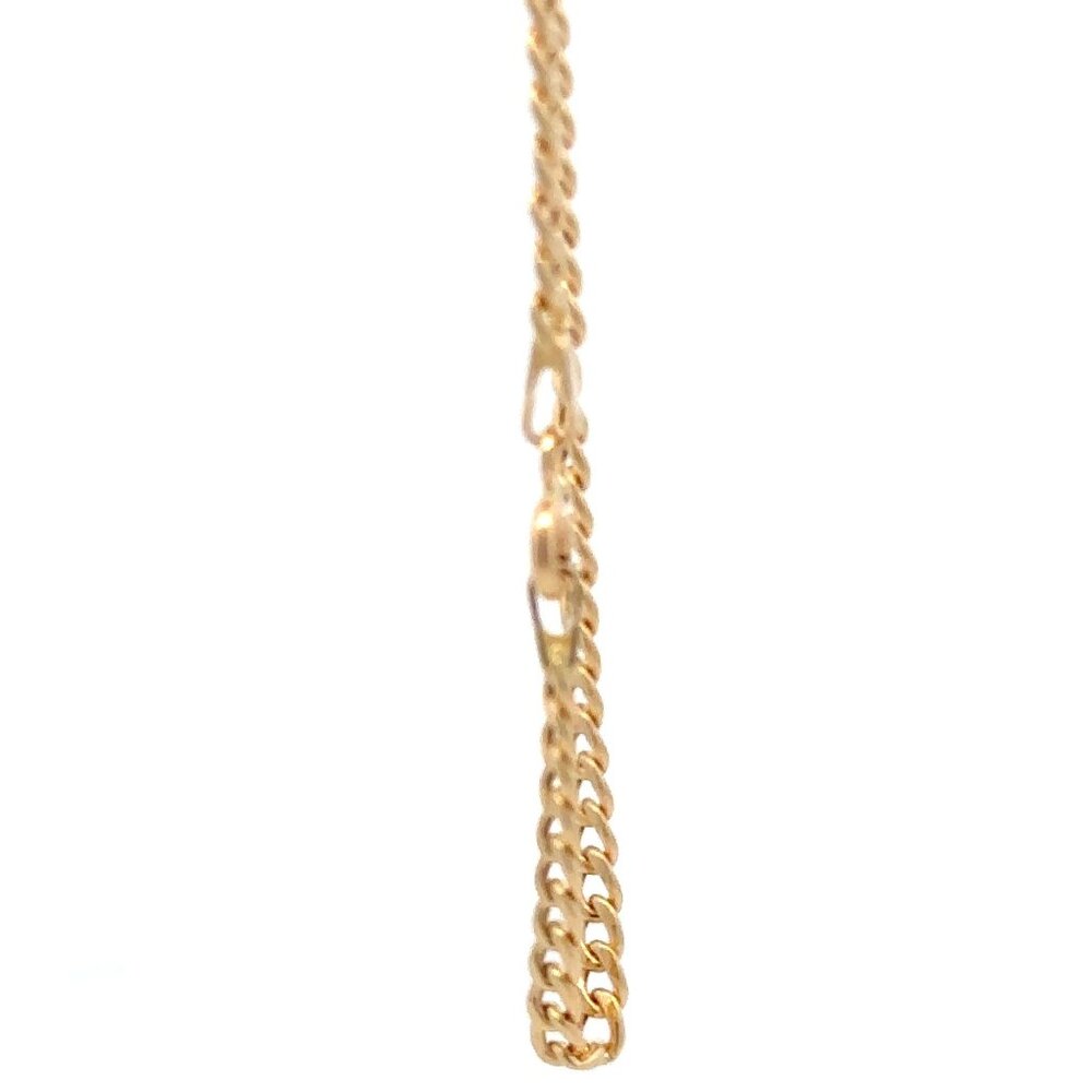 18K Gold Chain Curb Bracelet Size 7 inches - Picture 7 of 9